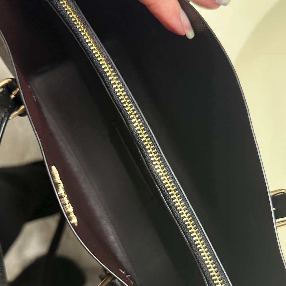 Coach Mollie Tote 25 C4259 in Brown and Black Signature Pattern - Picture 12 of 15